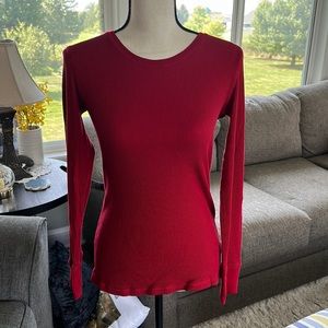 Gap Women’s Long Sleeve Red Thermal Size Medium